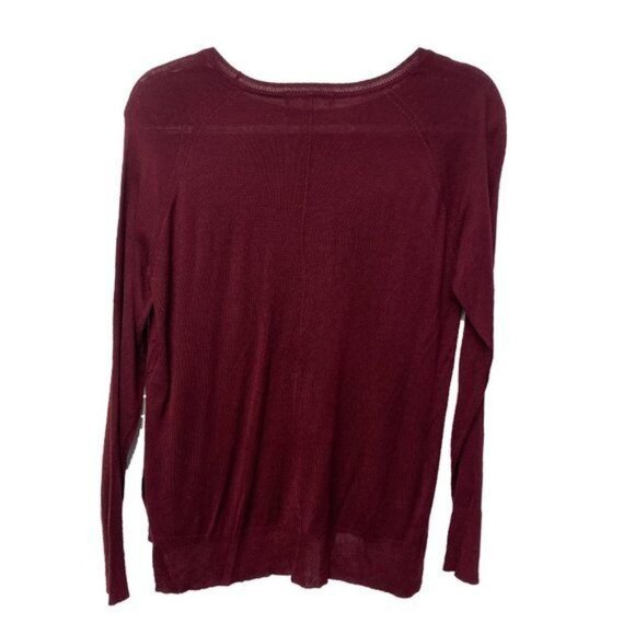 Zara Knit Burgundy Lightweight Sweater - Picture 3 of 3